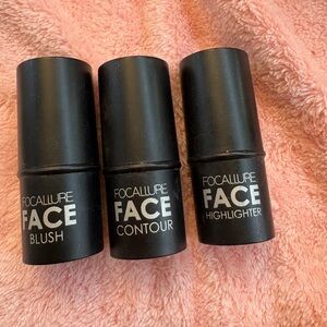 Focallure Face Makeup Set - Blush, Contour, Highlighter set of three
